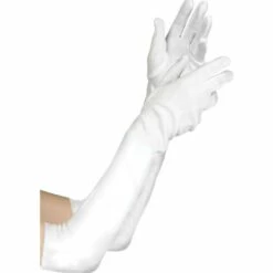 Adult Long White Gloves Deluxe
