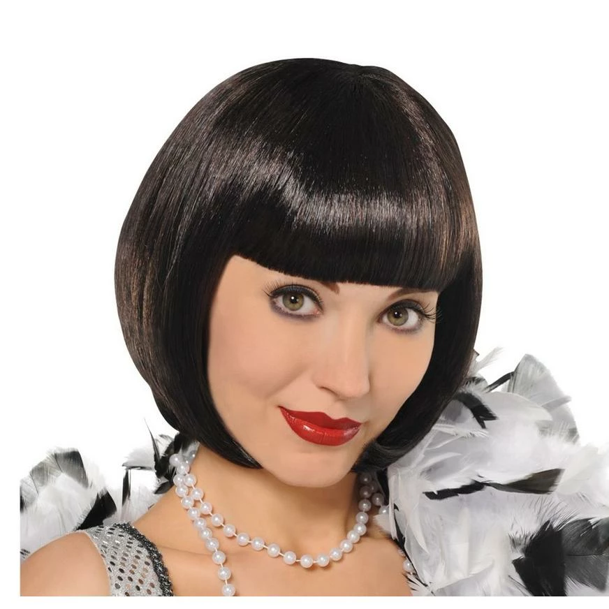 Black Flapper Wig 3 Black Flapper Wig