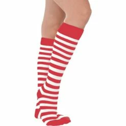 Red & White Striped Socks