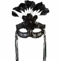 After Dark Feather Masquerade Mask