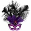 AMSCAN Purple Temptation Feather Masquerade Mask -Cosplay Store 2024 482079