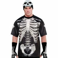 Adult Black & Bone T-Shirt - Skeleton 7 Adult Black & Bone T-Shirt - Skeleton -Cosplay Store 2024 538063 02