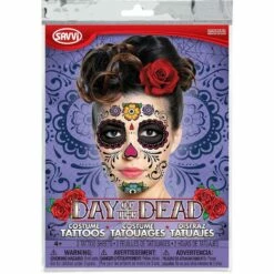 Sugar Skull Face Tattoos 2 Sheets 7 Sugar Skull Face Tattoos 2 Sheets -Cosplay Store 2024 538487 01