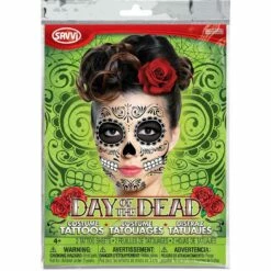 Sugar Skull Face Tattoos 2 Sheets 8 Sugar Skull Face Tattoos 2 Sheets -Cosplay Store 2024 538487 02