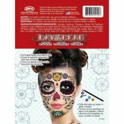 Sugar Skull Face Tattoos 2 Sheets 9 Sugar Skull Face Tattoos 2 Sheets -Cosplay Store 2024 538487 03