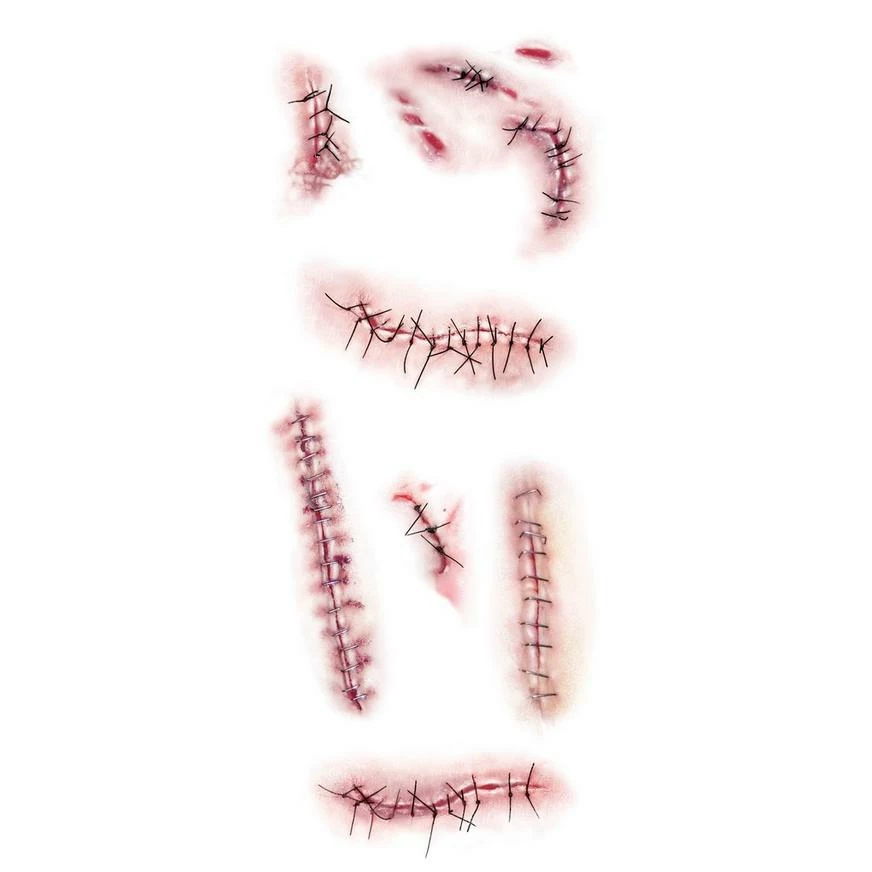 Staples & Stitches Face Tattoo Kit- Tinsley Transfers 4 Staples & Stitches Face Tattoo Kit- Tinsley Transfers - Image 2