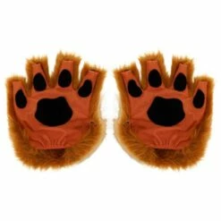 Brown Paw Fingerless Gloves