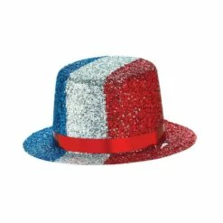 Glitter Patriotic Mini Top Hat -Cosplay Store 2024 615955 01
