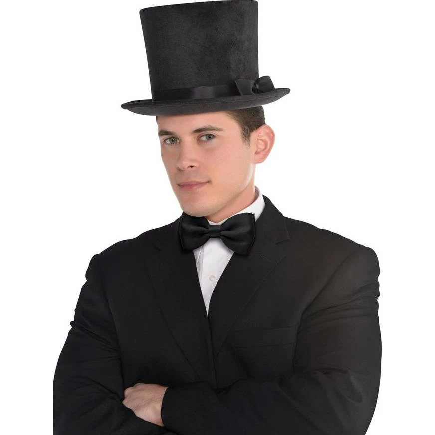 Victorian Black Top Hat Deluxe 4 Victorian Black Top Hat Deluxe - Image 2