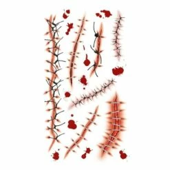 Fake Stitches Tattoos 14ct