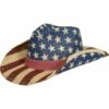 Burlap Patriotic American Flag Cowboy Hat -Cosplay Store 2024 740329