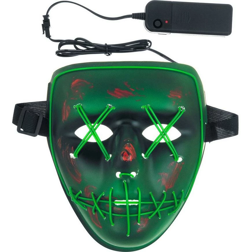 Light-Up Green Stitch Face Mask 4 Light-Up Green Stitch Face Mask - Image 2