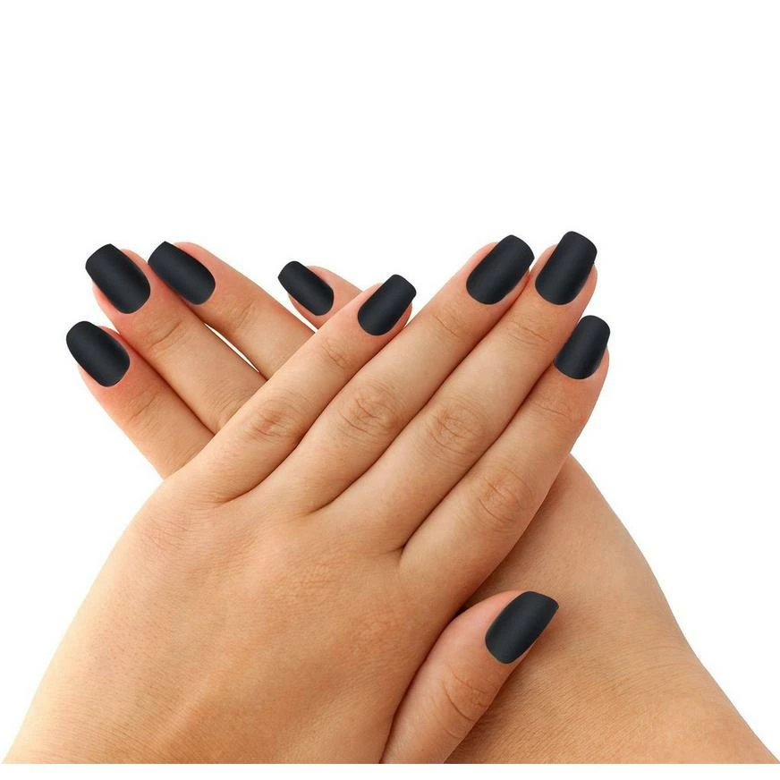 Elegant Black Nails 24ct 3 Elegant Black Nails 24ct