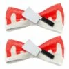 Glitter Bloody Knife Bow Hair Clips 2ct