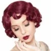 Burgundy Finger Wave Flapper Wig 1 Burgundy Finger Wave Flapper Wig -Cosplay Store 2024 843975