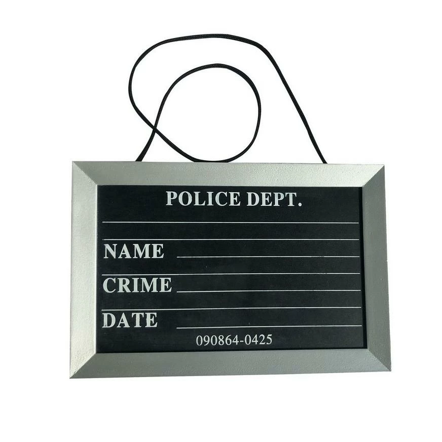 Mugshot Board Convict Costume Prop 3 Mugshot Board Convict Costume Prop
