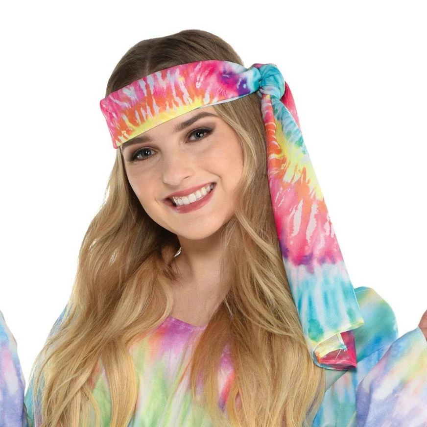 60s Hippie Tie-Dye Head Scarf 3 60s Hippie Tie-Dye Head Scarf