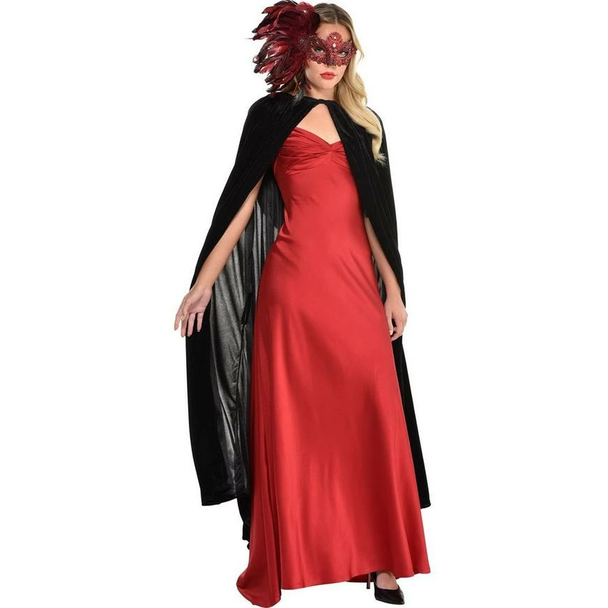 Scarlet Venetian Masquerade Mask 5 Scarlet Venetian Masquerade Mask - Image 3