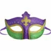 Glitter Mardi Gras Fleur-de-Lis Masquerade Mask -Cosplay Store 2024 905938