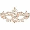 Rhinestone Rose Gold Metal Masquerade Mask -Cosplay Store 2024 920270