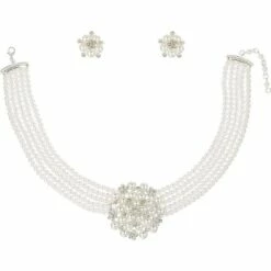 50s Happy Homemaker Pearls Jewelry Set