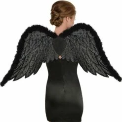 AMSCAN Black Feather Fallen Angel Wings