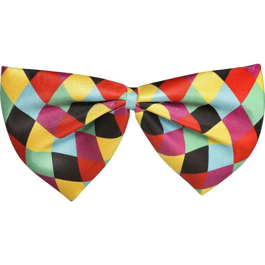AMSCAN Checkered Oversized Clown Bow Tie 4 AMSCAN Checkered Oversized Clown Bow Tie - Image 2