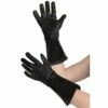 AMSCAN Black Long Leather Gloves For Kids