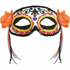 AMSCAN Day Of The Dead Calavera Fabric Eye Mask