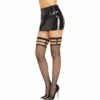 Black Fishnet Stockings With Strappy Vinyl Garters For Adults -Cosplay Store 2024 923929