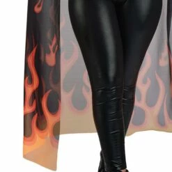 AMSCAN Adult Sheer Black Flames Mesh Cape -Cosplay Store 2024 942052 02