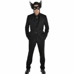 AMSCAN Adult Black Winged Faux Leather Half Mask -Cosplay Store 2024 942056 02