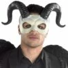 AMSCAN Adult Horned Ram Skull Plastic Half Mask -Cosplay Store 2024 942068