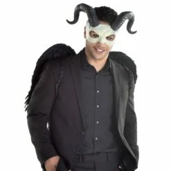 AMSCAN Adult Horned Ram Skull Plastic Half Mask -Cosplay Store 2024 942068 02