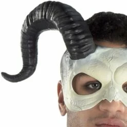 AMSCAN Adult Horned Ram Skull Plastic Half Mask -Cosplay Store 2024 942068 03
