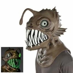 New Release 11 AMSCAN Adult Light-Up Anglerfish Latex Mask