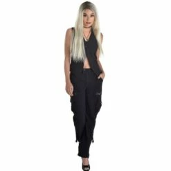 Long Platinum Blond Crimped Wig 5 Long Platinum Blond Crimped Wig -Cosplay Store 2024 942173