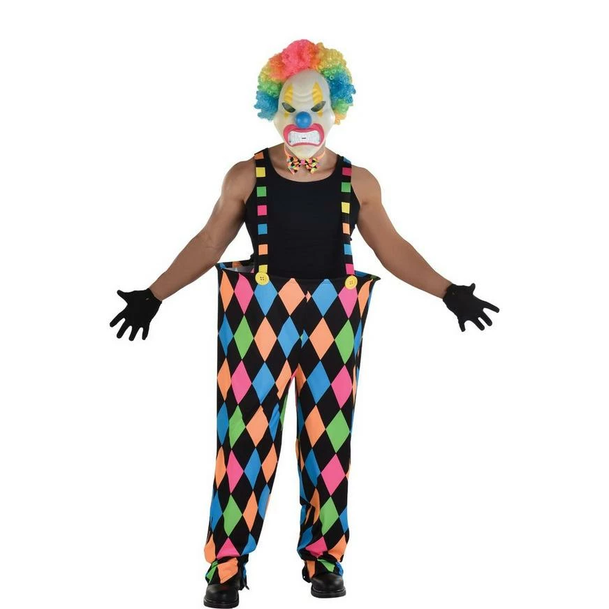 Adult Oversized Glow-in-the-Dark Harlequin Clown Pants 3 Adult Oversized Glow-in-the-Dark Harlequin Clown Pants