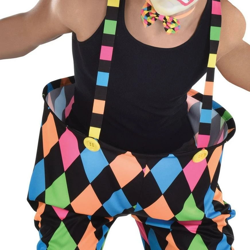 Adult Oversized Glow-in-the-Dark Harlequin Clown Pants 4 Adult Oversized Glow-in-the-Dark Harlequin Clown Pants - Image 2