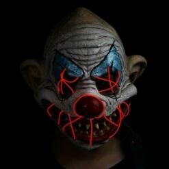 Adult Light-Up Creepy Clown Latex Mask 8 Adult Light-Up Creepy Clown Latex Mask -Cosplay Store 2024 942621 01