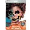 Glowing Bright Colorful Skull Temporary Face Tattoos, 24pc -Cosplay Store 2024 942644
