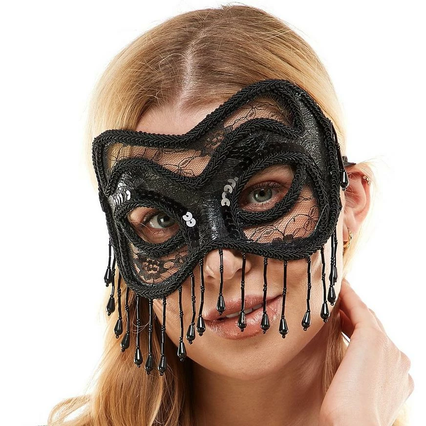 Adult Black Lace Cat Masquerade Mask 3 Adult Black Lace Cat Masquerade Mask