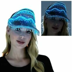 New Release 7 Adult Light-Up Silver Festival Visor