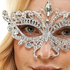 Adult Silver Butterfly Masquerade Mask -Cosplay Store 2024 942770 01