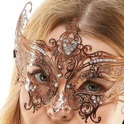 Adult Rose Gold Masquerade Mask -Cosplay Store 2024 942771 01