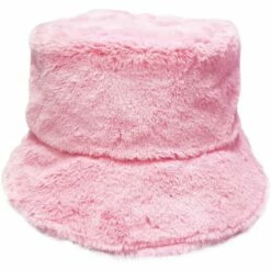 Adult 90s Pink Furry Bucket Hat