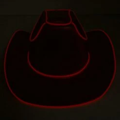 Light-Up Red Fabric Cowboy Hat -Cosplay Store 2024 C928251 red 01