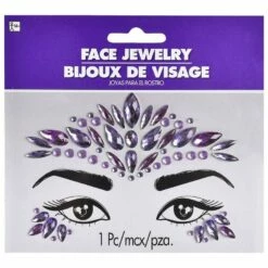 Purple Teardrop Face Gems