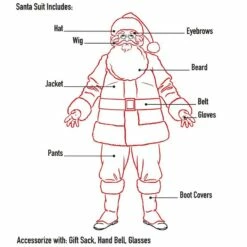 Adult Royal Santa Suit, 12pc -Cosplay Store 2024 P543679 02