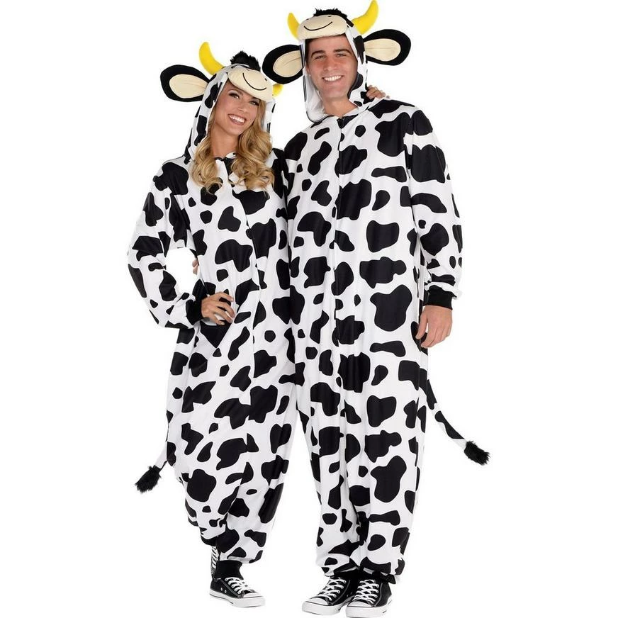Adult Zipster Cow One Piece Costume 3 Adult Zipster Cow One Piece Costume